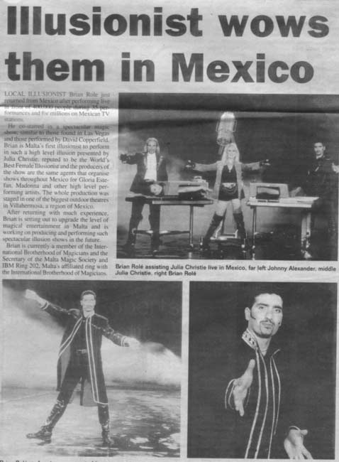 Independent Malta 2000 Magician Wows Them In Mexico - Magician Malta