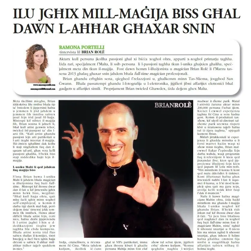 Ramona-Portelli---Intervista-Brian-Role-Magician---Magija-Kullhadd-12-01-2014